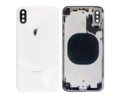Középrész Apple iPhone X hátlap fehér (oldal gombok, SIM kártya tartó)